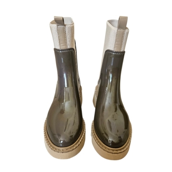 NWT Dolce Vita Tropic H20 Tan / Cream Rain Boots Womens Size 6 - Picture 2 of 12